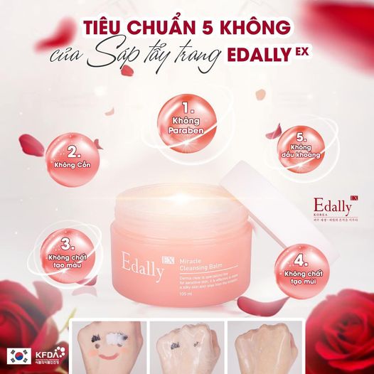Tiêu chuẩn 4 KHÔNG của Sáp tẩy trang Edally EX