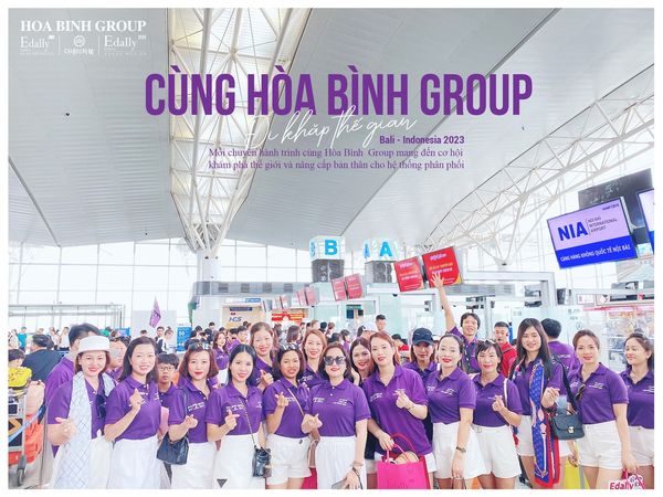 Chủ Tịch Hòa Bình Group - MBA Nguyễn Thị Thu Huyền cùng 86 đại lý xuất sắc chính thức khởi hành đến Bali